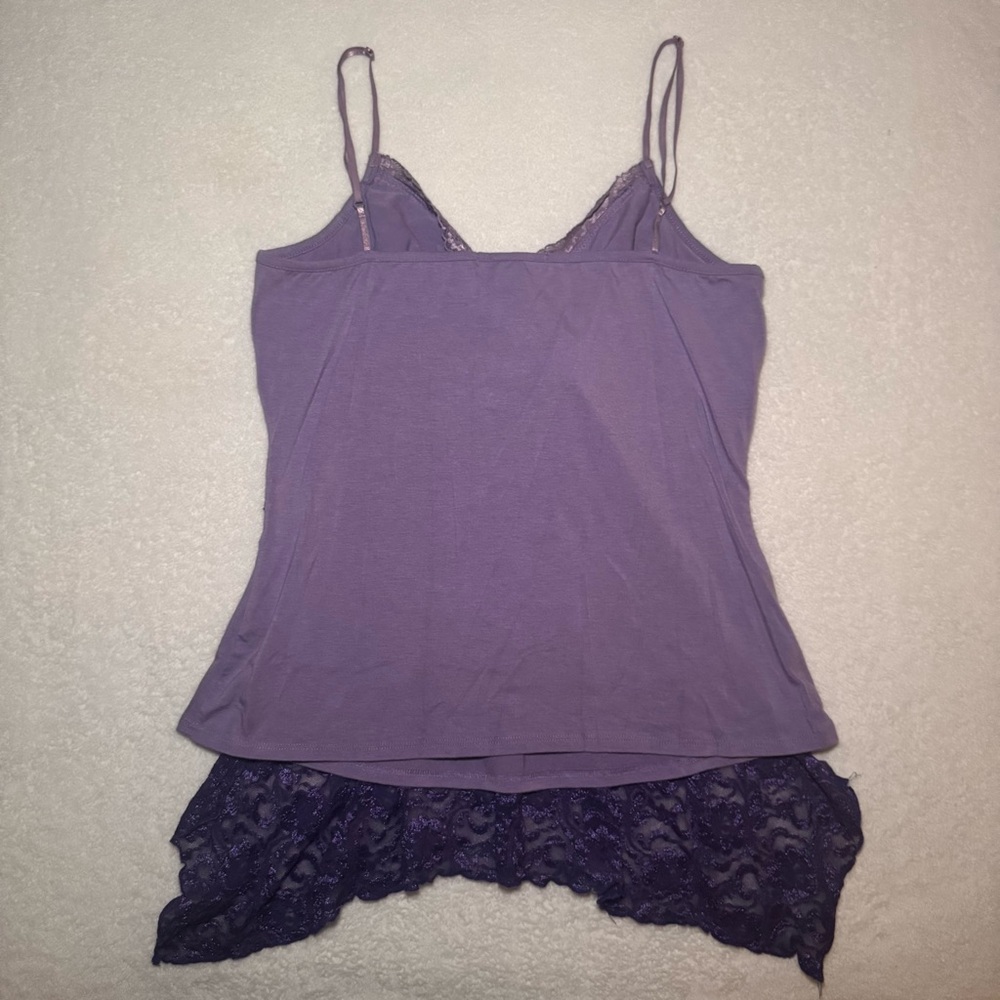 Vintage 00s Purple Lace Fairy Cami Tank Top - Picture 5 of 8